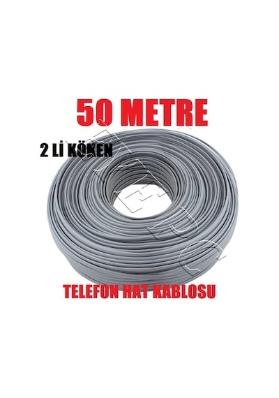 EYEPC Telefon Kablosu 50 M Köken Kablo Modem Hat Kablosu 2'li