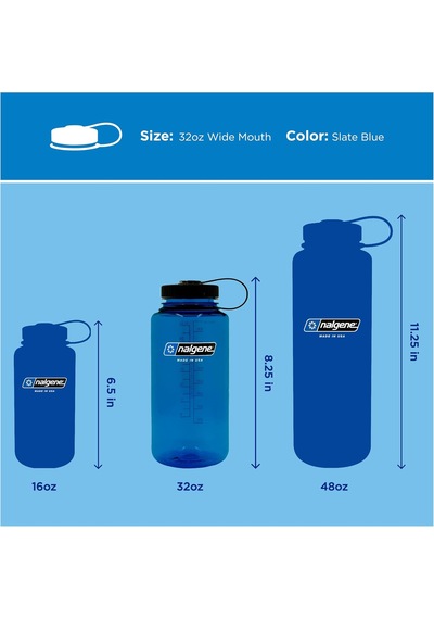 078701 Sustain Geniş Ağız İçecek Şişesi 1 Litre, Mavi