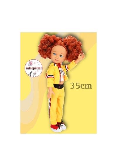 Büyük Boy Et Bebek 35cm Mina Sporcu Bebek Gerçekçi Aksesuarlı Model Bebek 35cm