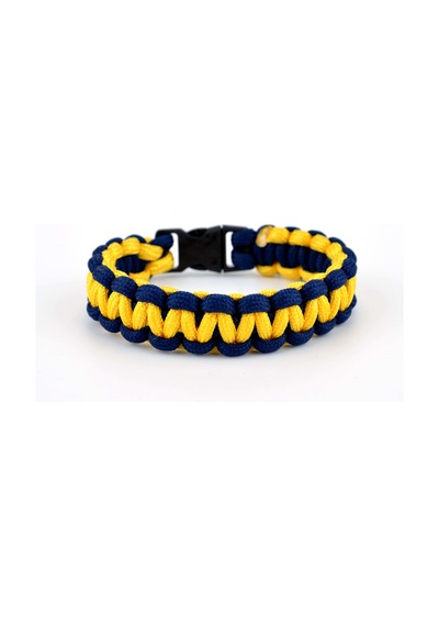 Sarı Lacivert Paracord Bileklik - Par0032 Çok Renkli