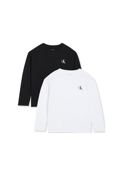 Panço Calvin Klein Erkek Çocuk Siyah Beyaz Uzun Kollu Tişört 2621bk17005