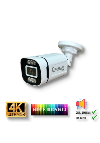 12 Kameralı Ip Set Yapay Zeka Özellikli Gece Renkli Sesli Ip 4386