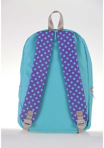 Renkli Kadın Kaukko Kız 3 Colors Dots Sırt Çantası K1366-Renkli