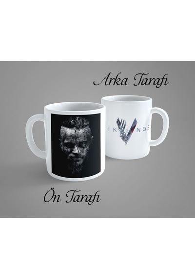 Vikings Ragnar 2 Porselen Kupa Bardak Beyaz