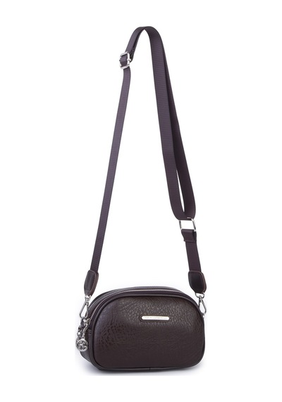 Nas Bag Kadın Mini Çapraz Çift Gözlü Çanta Kahve Victoria