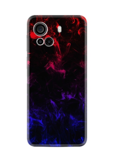 Casper Via F30 Kılıf Silikon Desen Özel Seri Blue Red Fire 1637