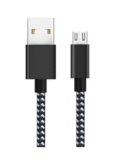Diwu Micro Usb Örgülü Yüksek Hızlı Şarj Kablosu Siyah