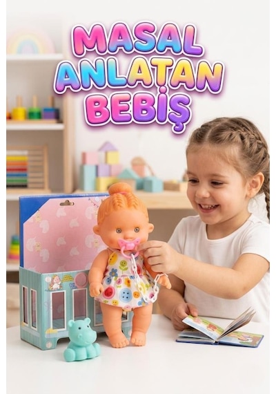 Etkileşimli Akıllı Masal Anlatan Ağlayan Emzikli Eğitici Pilli Oyuncak Et Bebek Ve Minik Arkadaşı 47297366
