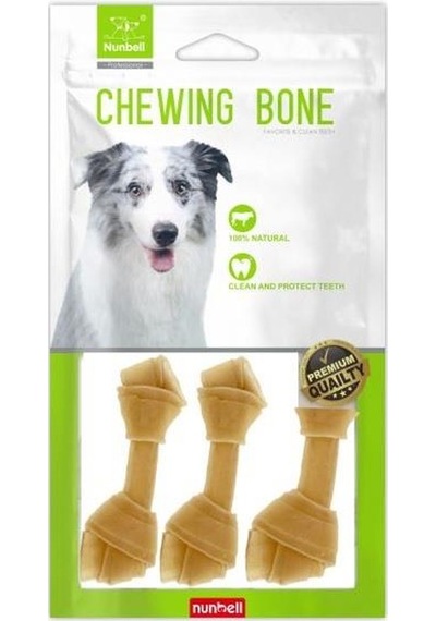 Nunbell Natural Düğüm Kemik 7.5cm 3'lü
