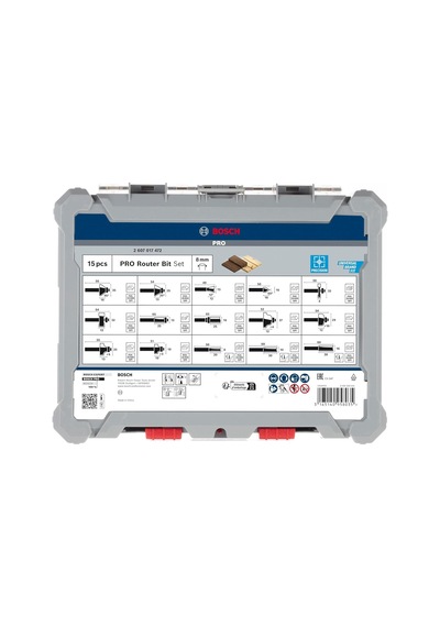 Professional 15 Parça Freze Seti Ahşap İçin, 8 Mm Şaftlı Üst Frezeler İçin Aksesuar