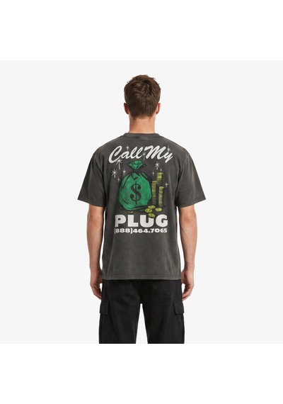 Market Call My Plug Erkek Siyah T-shirt Ss0662 2800282
