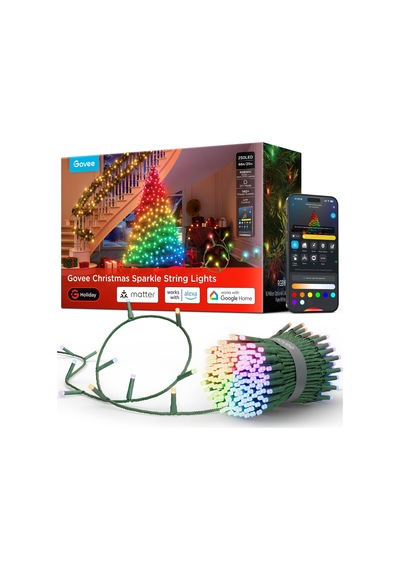 Govee Noel Işıltılı Dize Işıklar, İç Mekan Noel Peri Işıkları, 250 Led'li 20m Rgbwıc Işıklar, Noel Süslemeleri İçin 140+ Dinamik Sahne Modu, Alexa İle App Kontrolü Siyah Govee Noel Işıltılı Dize Işıklar, İç Mekan Noel Peri Işıkları, 250 Led'li 20m Rgbwıc Işıklar, Noel Süslemeleri İçin 140+ Dinamik Sahne Modu, Alexa İle App Kontrolü Siyah