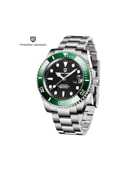 Pagani Design Pd-1661 Submariner 40mm Otomatik Mekanik Kol Saati Paslanmaz Çelik Dalgıç Saat Safir Cam Erkek Saati Siyah-yeşil Diğer