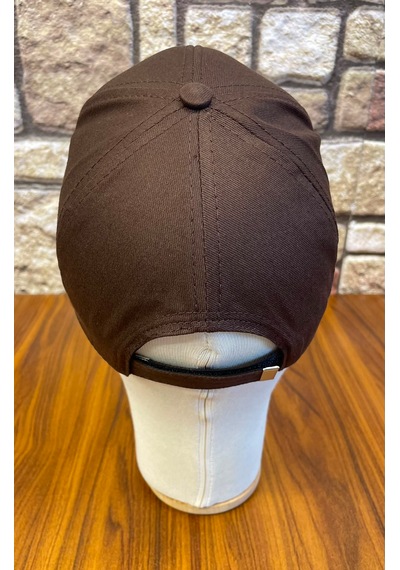 Hamze Düz Basic Pamuklu Unisex Cap Şapka Kahverengi