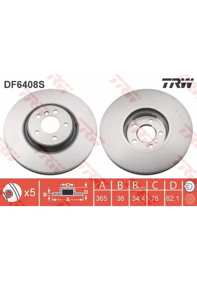 Trw Df6408s Fren Dıskı On Bmw E70 F15 E71