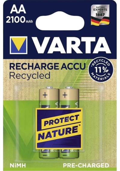 Varta 56816 Recycled 2100 mAh AA Ni-MH Şarj Edilebilir Kalem Pil 2'li