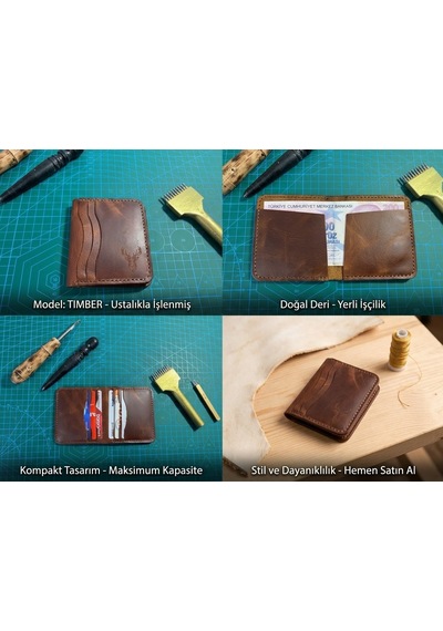 Deer Craft Timber Kahve-taba Cüzdan 20 Kahverengi