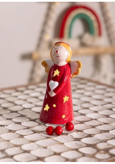 The Mia Dekoratif Yılbaşı Süsü Led Işıklı Melek 7x5x10 Cm 1 Adet