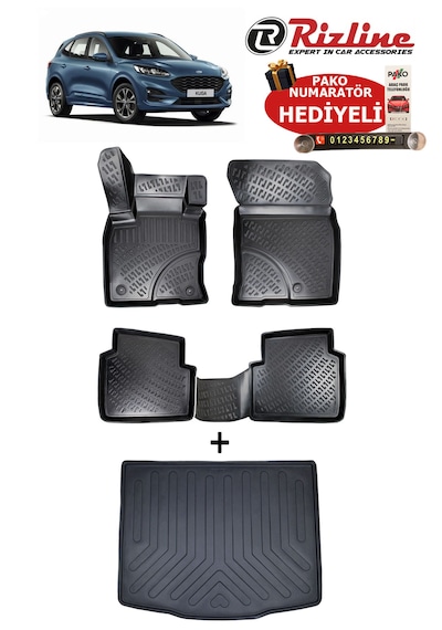 Ford Kuga 2019-2026 Havuzlu Paspas Ve Bagaj Havuzu Seti
