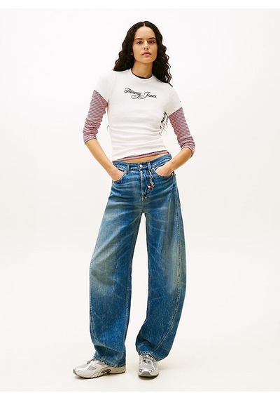 Tommy Hilfiger Tjw Slim Logolu T-shirt-12839 Beyaz