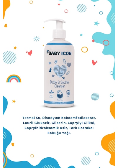 Emzik Biberon Oyuncak Temizleyici 500 Ml Doğal Portakal Yağlı Vegan Kimyasal Içermez