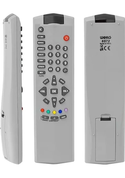 Arçelik-beko 14.1 Şase Ok'li Beyaz Tv Kumandası