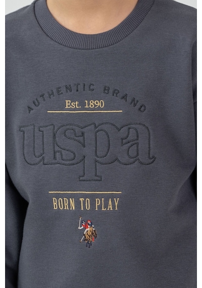 U.S. Polo Assn. Erkek Çocuk Nakışlı Antrasit Uzun Kol Eşofman Takımı Us2629-c-v2 Us2629-c-v2