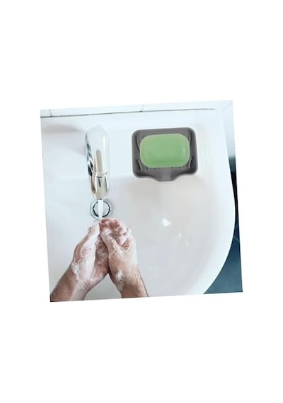 Tineke Silikon Mutfak, Banyo Su Giderli Vantuzlu Esnek Sabunluk Beyaz Renk Diğer
