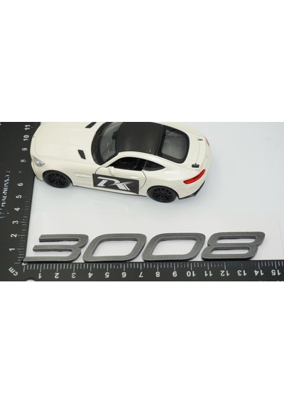 Dk Tuning Peugeot Yeni 3008 Bagaj 3m 3d Koyu Gri Abs Yazı Logo
