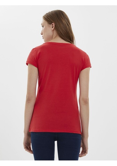 LOFT Regular Fit Kadın Tshirt K.kol Lf2022313 Q1.v1 Kırmızı