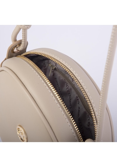 Nas Bag Kadın Yuvarlak Oval Yazlık Moda Çanta Kum Luna Kum