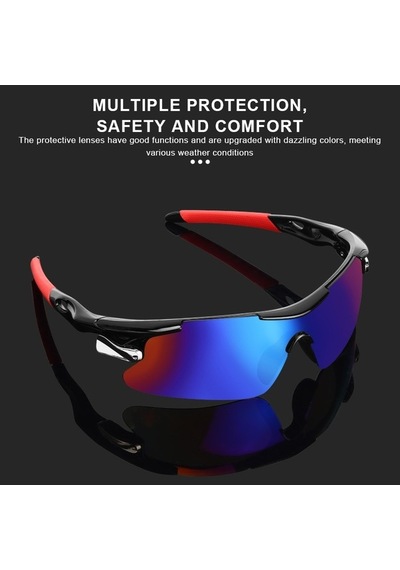Flybuy Yol Sürüş Spor Siyah Mtb Koruyucu Güneş Gözlük Gözlüğü Gözlüğü Erkek Dağ Bisiklet 3 Fn Siyah