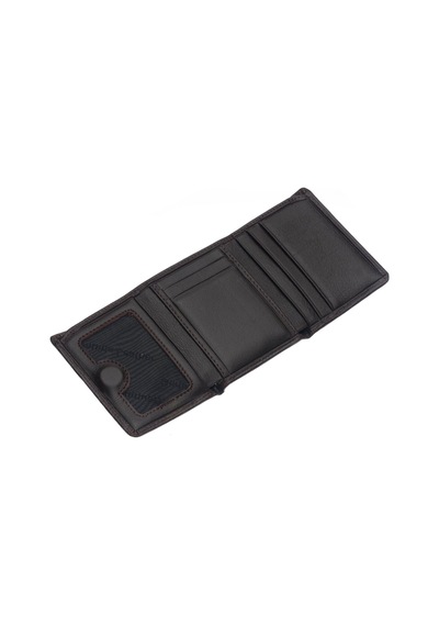 Westpolo Hakiki Deri Kağıt Para Ve Kart Bölmeli Unisex Cüzdan - 1647 Kahverengi