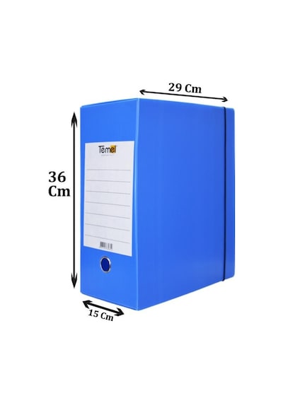 Arşiv ve Proje Kutusu 29 x 36 x 15 CM Mavi 15 Adet