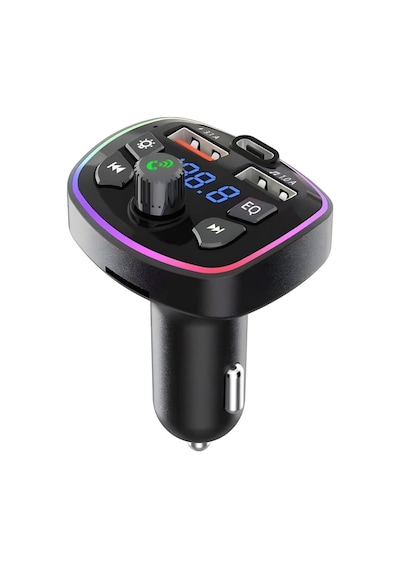 Pdateknoloj Q7 Pd 20w Araç Fm Transmitter 5.3 Bluetooth Araç Kiti 2usb Port, 1type-c Hızlı Şarj Çıkışlı Çakma