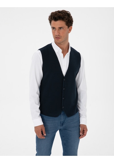 Pierre Cardin Erkek Lacivert Yelek Triko 50317313-vr033 Lacivert
