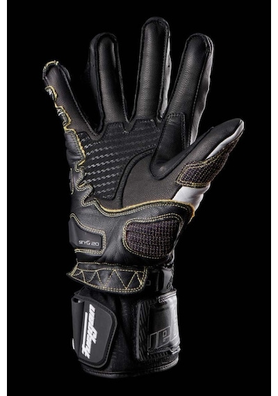 Furygan Styg20 X Kevlar Deri Motosiklet Yarış Eldiveni Beyaz - Siyah