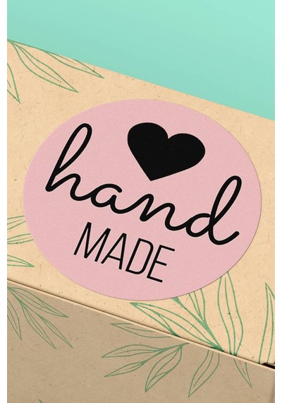Pembe Hand Made Kargo Sticker 3x3cm St2172 Çok Renkli