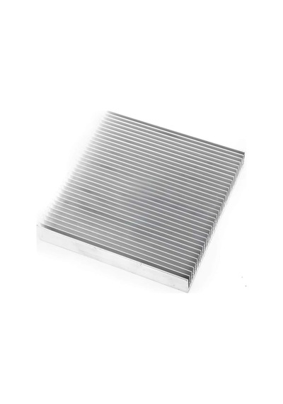 10cm X 10cm X 1.8cm Alüminyum Metal Soğutucu Blok Radyatör Peltier Isı Düşürücü Amfi Led Entegr Standart