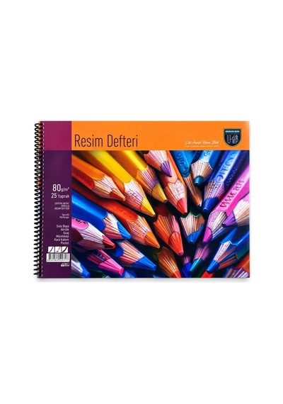 Umut U-deep 25x35 Spiralli Ekstra Beyaz Dokulu Resim Defteri Karton Kapak 25yp. - 1 Adet