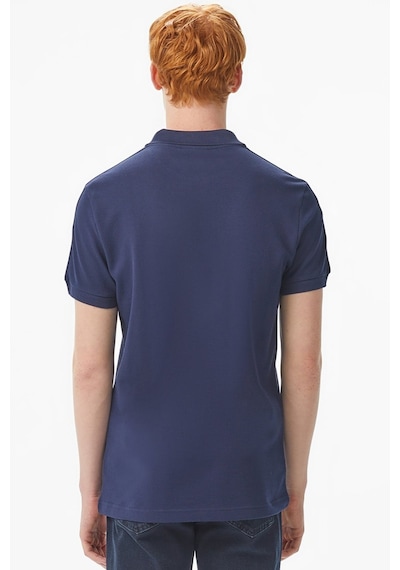 Lacoste Men's Regular Fit Polo T-shirt Erkek Şerit Detaylı Polo Yaka Tişört Lacivert