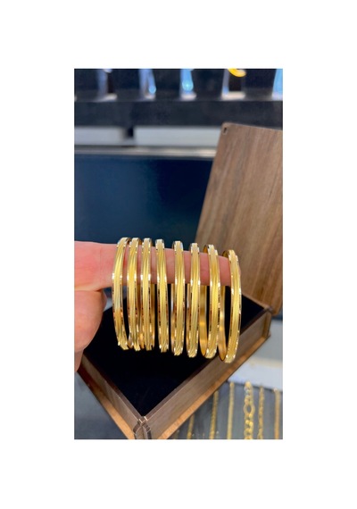 4.50 Gr Gram Trabzon Şarnel Bilezik 22 Ayar Altın Yatırımlık Işçiliksiz 6.2
