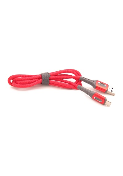 Usb-a To Type-c, 5 Amper Şarj Ve Data Veri Kablosu, Örgülü Ve Hızlı, Kırmızı, 1 Metre,