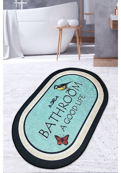 Molla Banyo Halısı Djt 70x120 cm Yıkanabilir , Kaymaz Taban Banyo