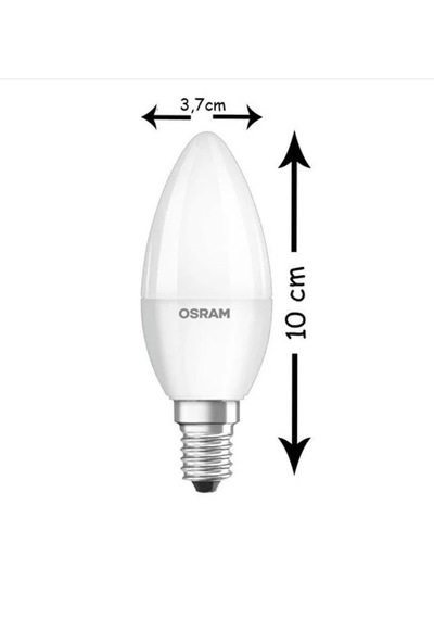 Osram 4.9w 40w 4'lü Led Mum Ampul Sarı-2700k E14 4 Adet