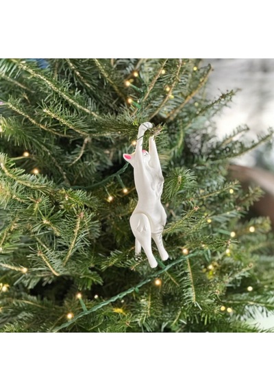 3d Baskı Kedi Yılbaşı Ağacı Süsü Pla Malzeme Dekoratif Obje 16 Cm