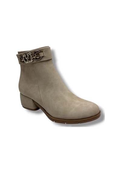 Erbay 535-26 Yağlı Deri Trend Fashion Kadın Bot Bej