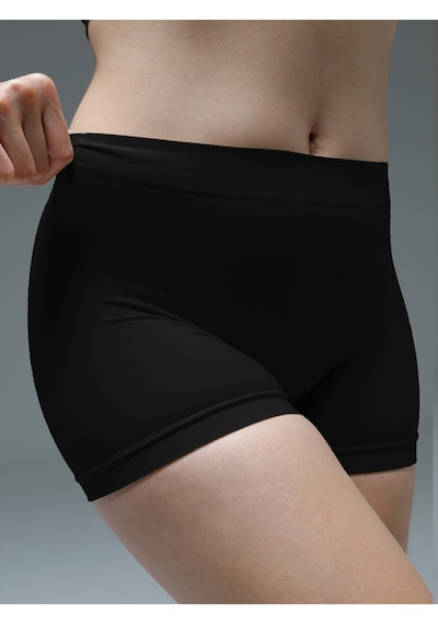 Moncorno Model Boxer Popo Şekillendirici İz Yapmayan Seamless Külot Siyah Renk Siyah