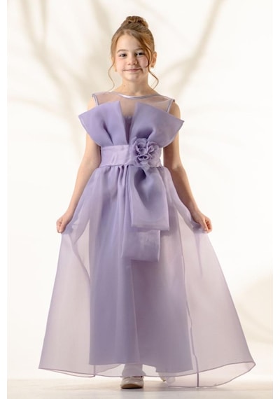 Mnk Baby & Kids Kız Çocuk Organze Tül Çiçek Ve Fiyonk Detaylı Gipe Sırtlı Prenses Abiye Elbise M00800 Lila Mnk Baby & Kids Kız Çocuk Organze Tül Çiçek Ve Fiyonk Detaylı Gipe Sırtlı Prenses Abiye Elbise M00800 Lila
