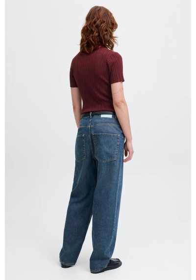 Jack & Jones Jjxx Kadın Polo Triko Tişört Bordo